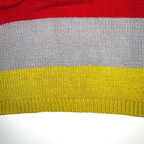 Lulus Color Me Cozy Pink Multi Color Block Turtleneck Sweater Sz S - Picture 5 of 13